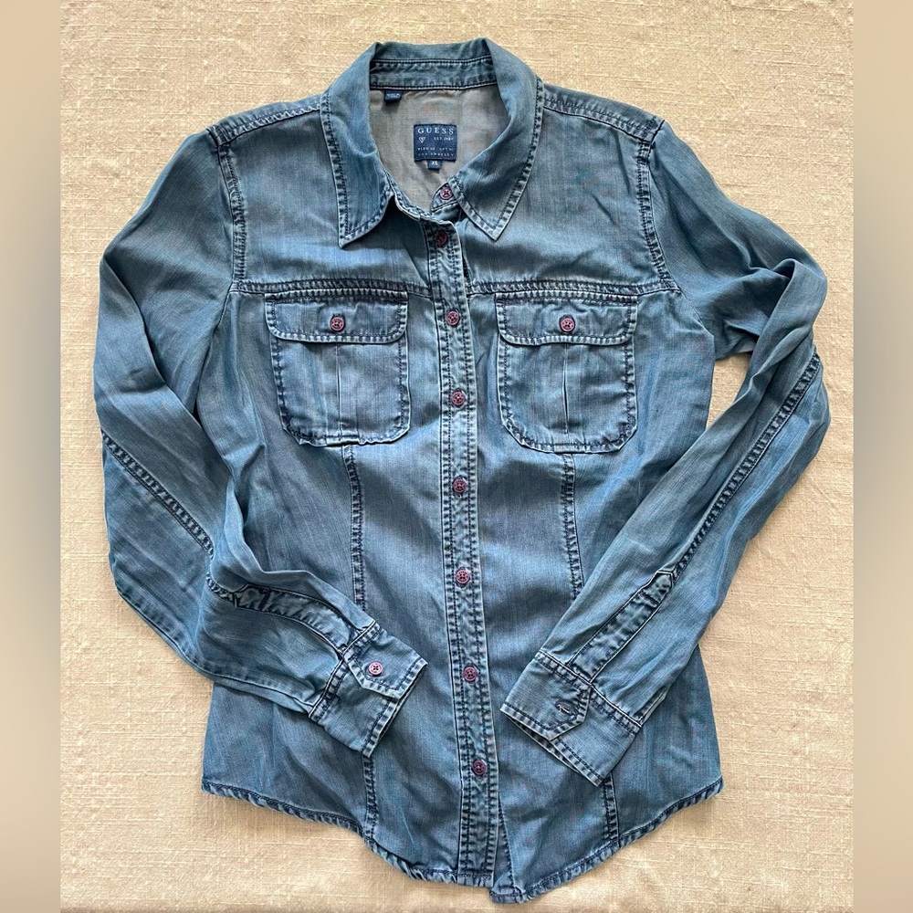 Guess Lyocell Button Down